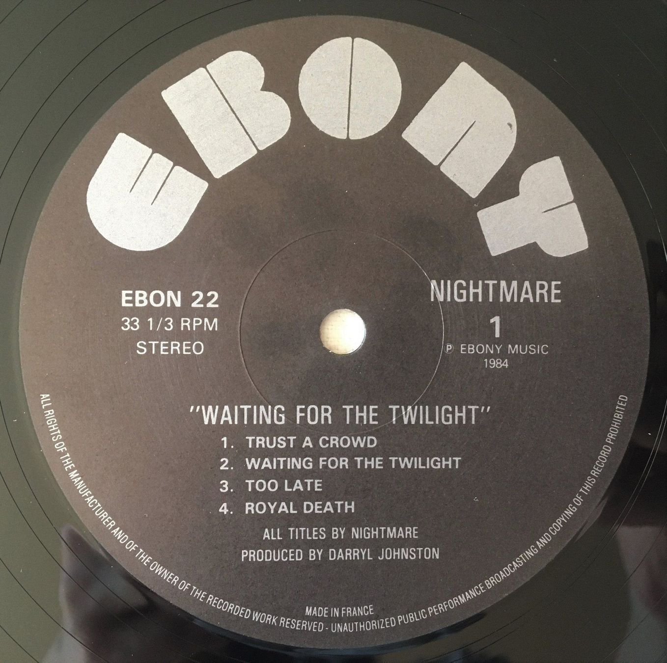 Dischi in vinile: Nightmare - Waiting For The Twilight - 1984 - First Press – Usato da Uster venduto da Zardodel 4
