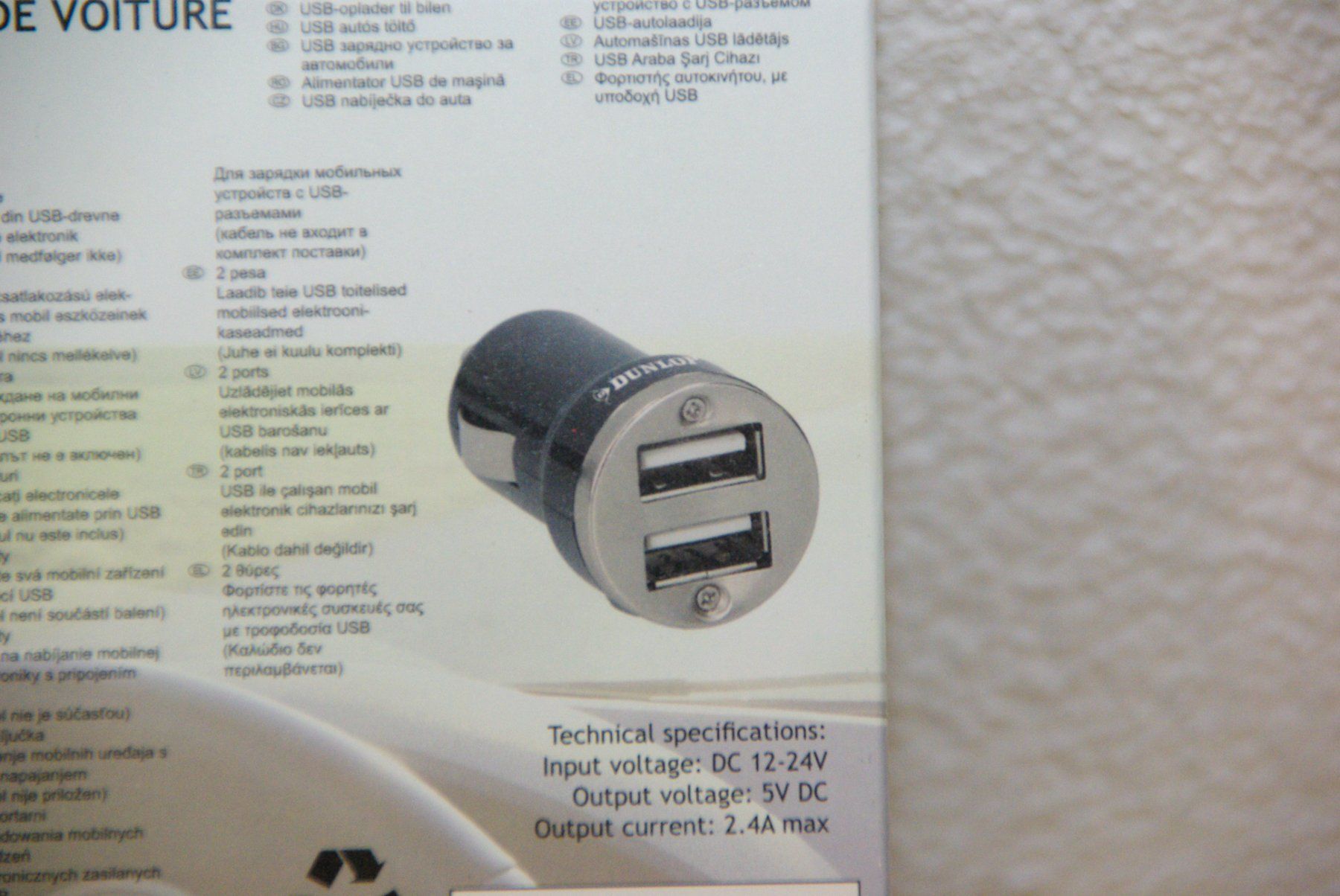 Chargeurs de batterie: USB Auto Ladegerät von DUNLOP, 12-24 Volt – Neuf avec emballage d'origine à Herisau par Cevianer1844 5
