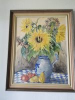 Wunderschönes Sonnenblumen-Bild (Aquarell) im Sommer-Look