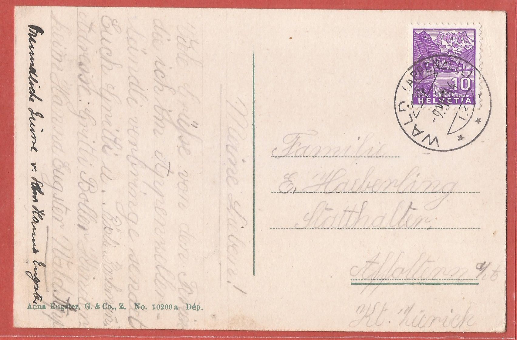 Cartoline postali: Wald AR - ca. 1915 - 1934 gestempelt – Usato da Fislisbach venduto da Porano 1