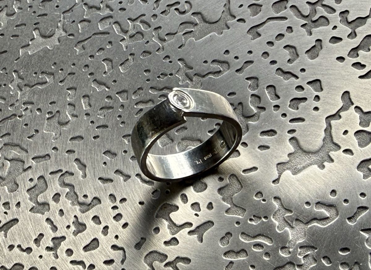 Anelli: Platin Ring 950 mit 0,4 CT Brillant. Einzelanfertigung. – Usato da Richterswil venduto da Solemare47Nicole 4