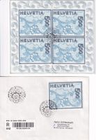 ++++Stickereiblock ☉ ET und FDC nach D 21.6.2000++++