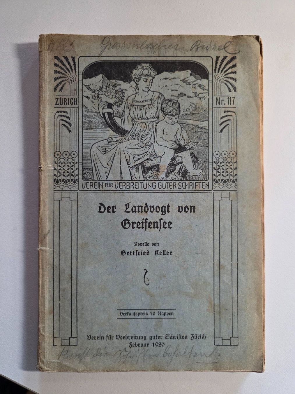 Libri: Der Landvogt von Greifensee - Gottfried Keller - 1920 – Usato da Walterswil BE venduto da Lonitti