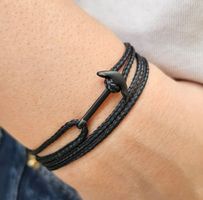 Nautic - Schwarzes Anker-Armband - neu und OVP