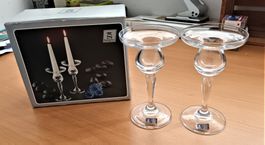 SPIEGELAU. Kristallglas-2 St Kerzenleuchter  Kerzenständer