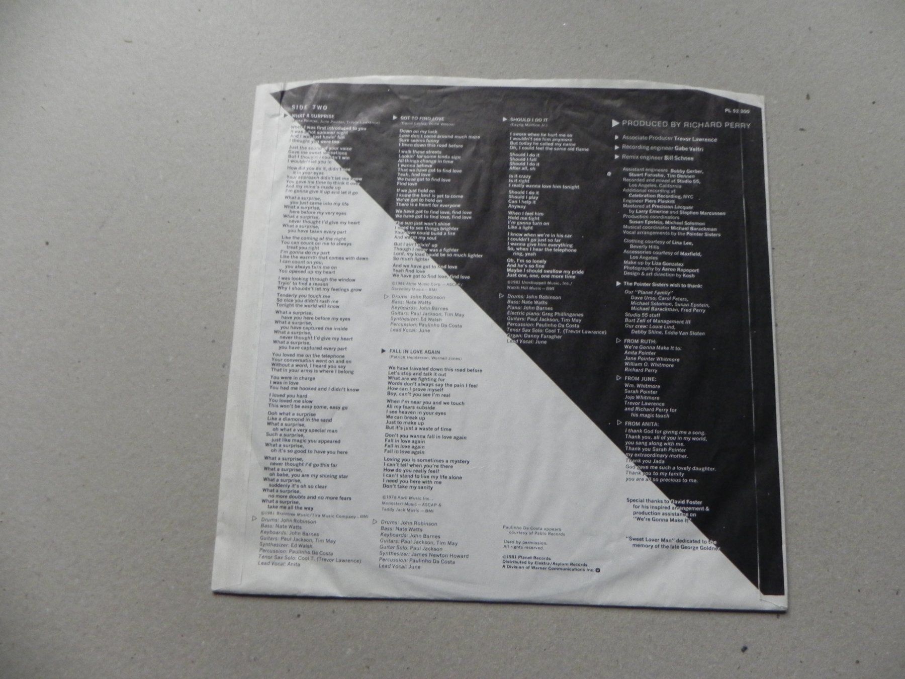 Dischi in vinile: LP USA Soul R&B Disco Pointer Sisters 1981 Black & White – Usato da Siebnen venduto da krimsie 2