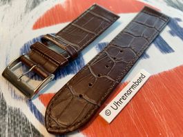 24mm Lederarmband braun, Uhrenband, feine Ausführung (dünn)