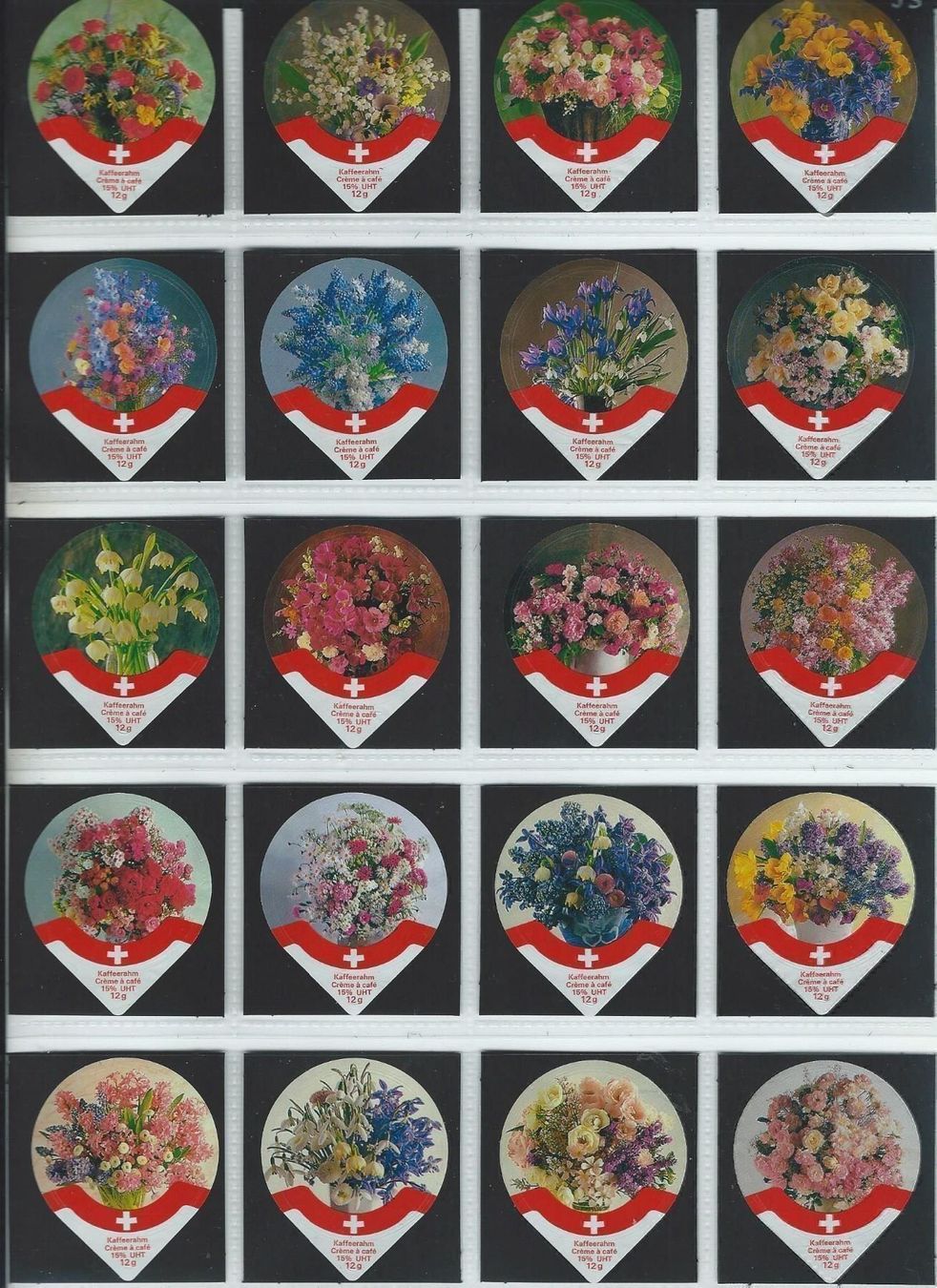 Kaffeerahmdeckel: KRD Sag`s mit Blumen 1993      PS 14/93 – Gebraucht aus Hochdorf von Teger02
