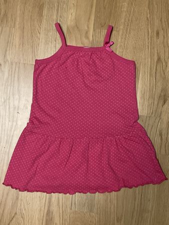 Mädchen Kleid /Tägerkleid pink Tupfen Grösse 86