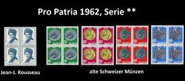 Pro Patria 1962 Serie, Viererblöcke postfrisch