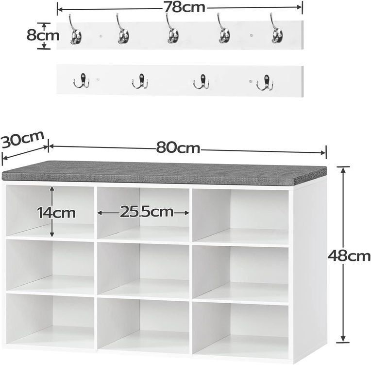 Garderobe: Garderobe Schuhregal Set mit 9 Fächern und Haken PHOENIX – Neu und originalverpackt aus Lachen SZ von sw3zzy 2