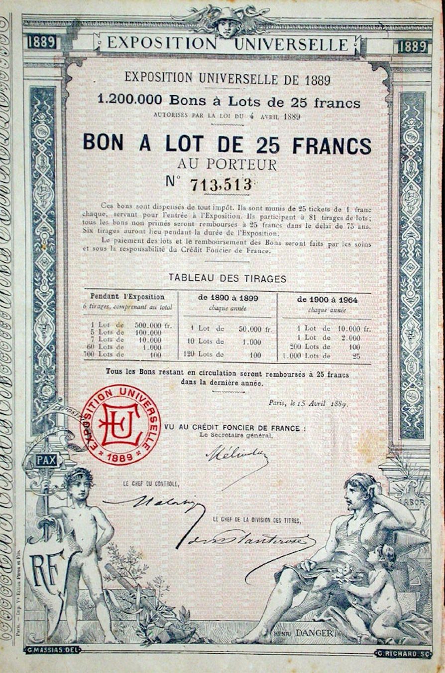 Documenti: Exposition Universelle de 1889, Paris - 1889 – Usato da Solothurn venduto da Sgasche