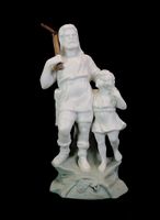 Wilhelm Tell mit Walterli, Porzellan Figur