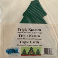 Triple Karten-Set Tannenbaum grün