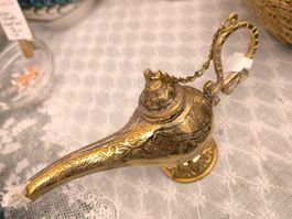 Goldige Aladdin Lampe, Vintage Deko, Top Zustand!