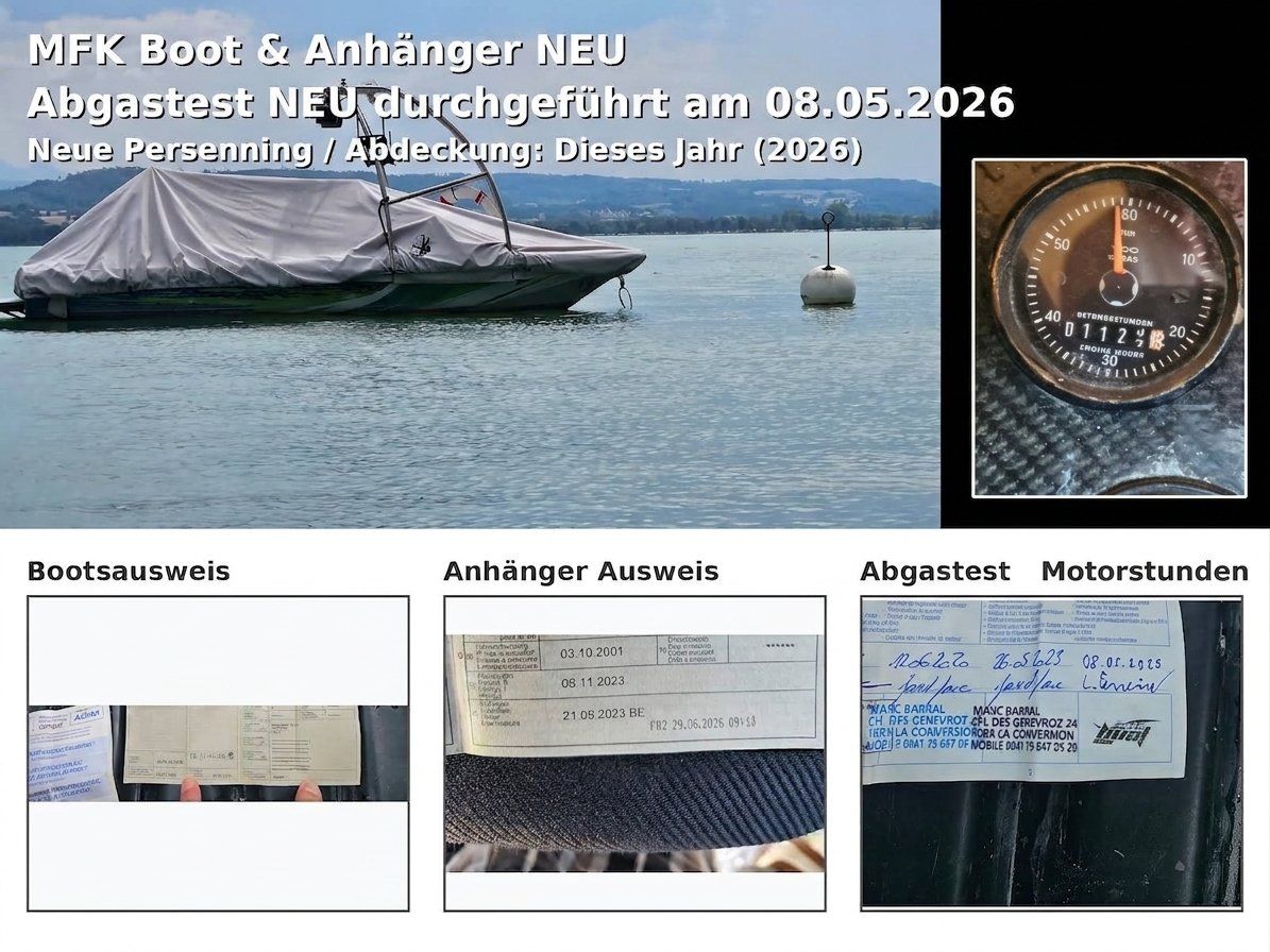 Schweizer Barche: HERBST-SCHNÄPPCHEN Wakeboard-Boot inkl. Trailer – Usato da Môtier (Vully) venduto da K.U.M. 2