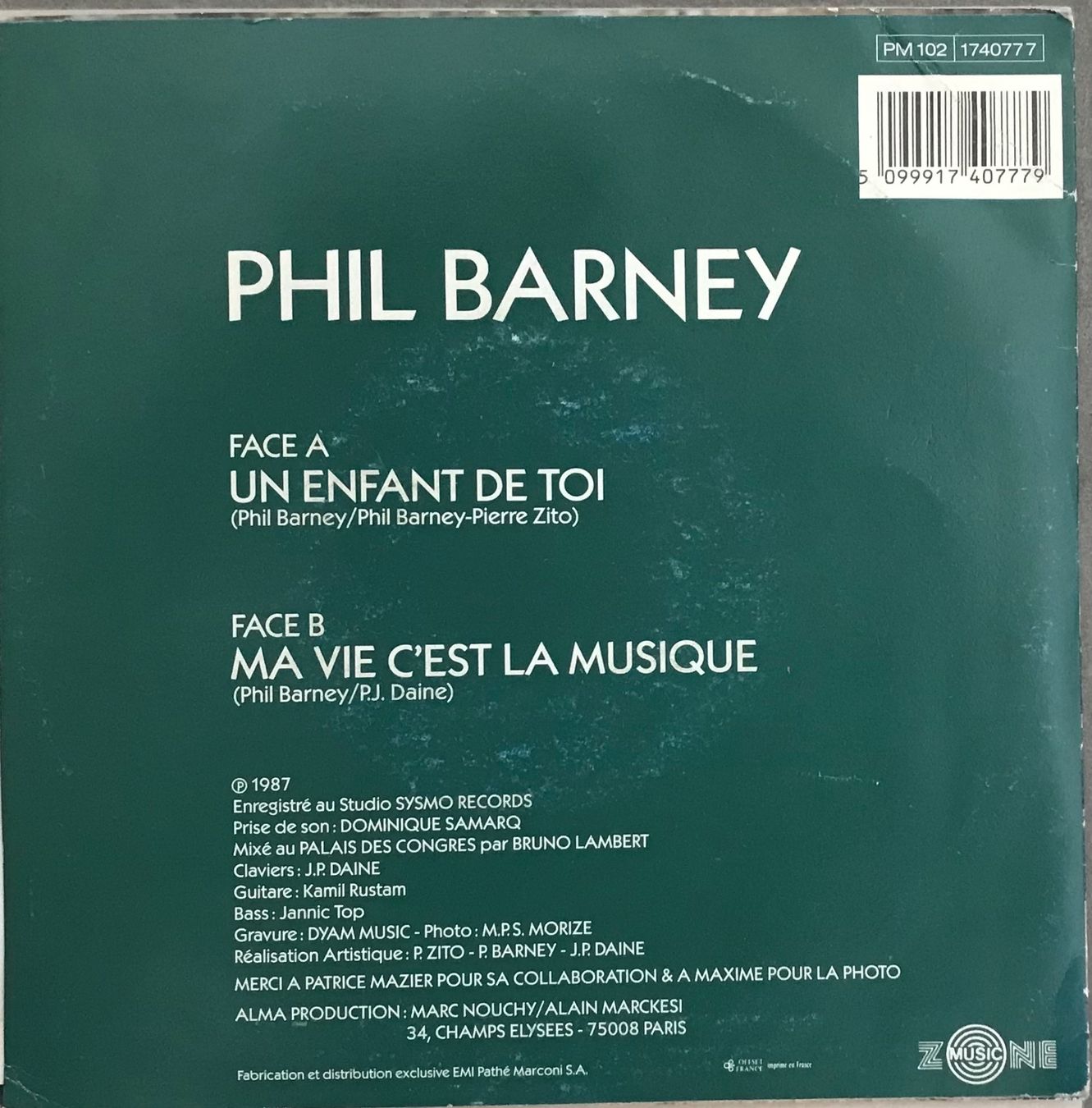 Dischi in vinile: PHIL BARNEY - UN ENFANT DE TOI – Usato da Bussigny venduto da vinyl-pas-cher 1