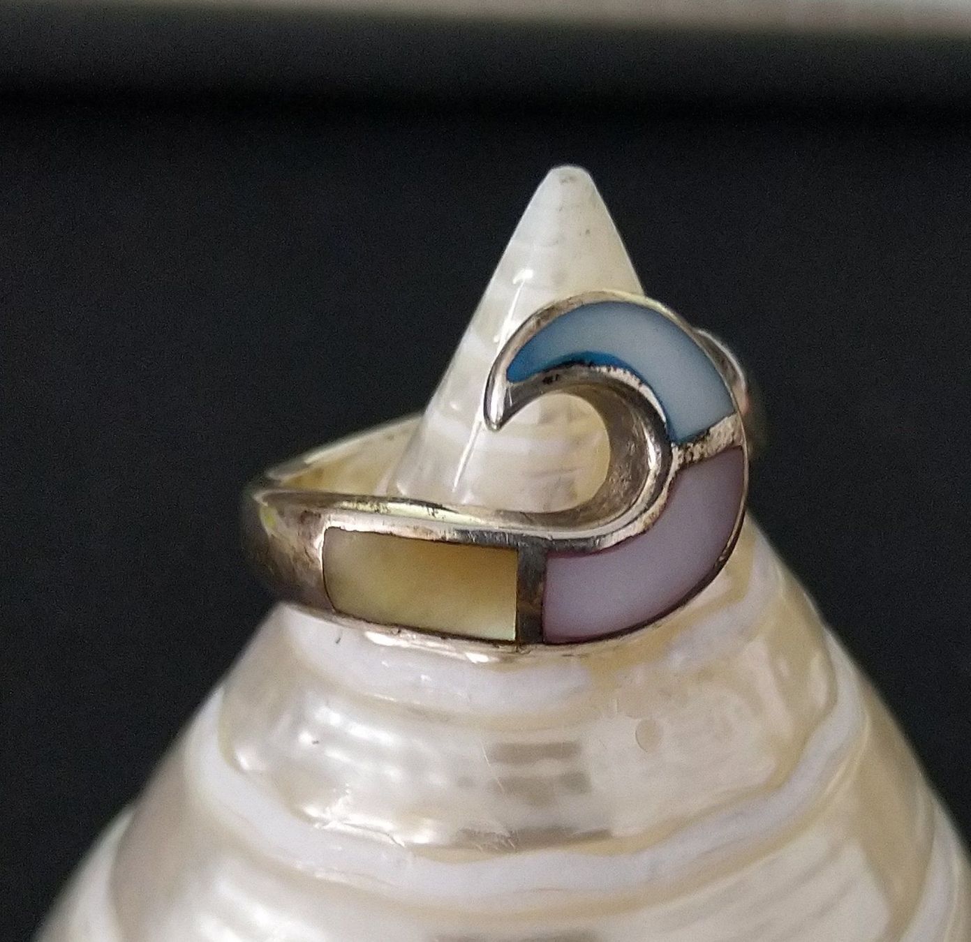 Anelli: EMAILLE RING IN 925 SILBER – Usato da Romanshorn venduto da Glitzer-Paradies 1