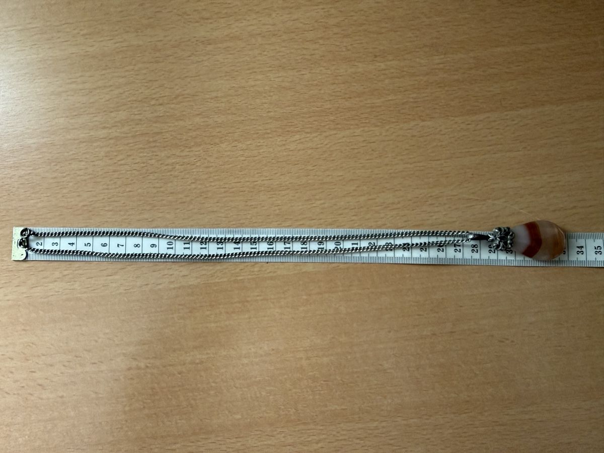 Catenine: Antike Halskette mit gestreiftem Achatanhänger – Usato da Lamone venduto da LaCantinaMagica 4