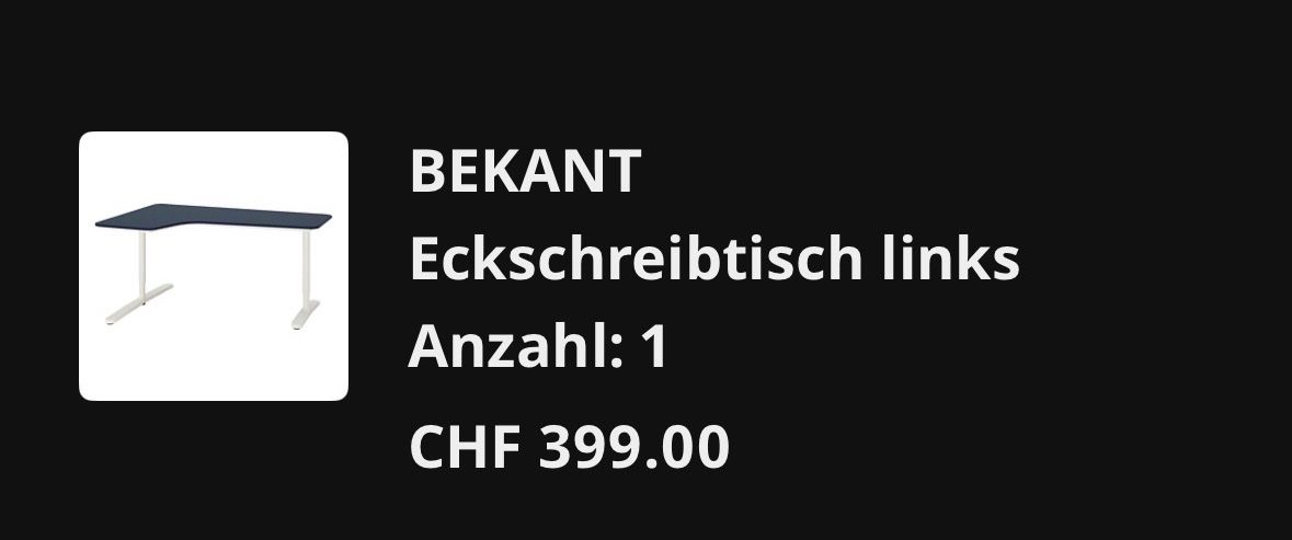 Ikea Schreibtische: Ikea Schreibtisch BEKANT – Gebraucht aus Zürich von jj9_j5tn 3