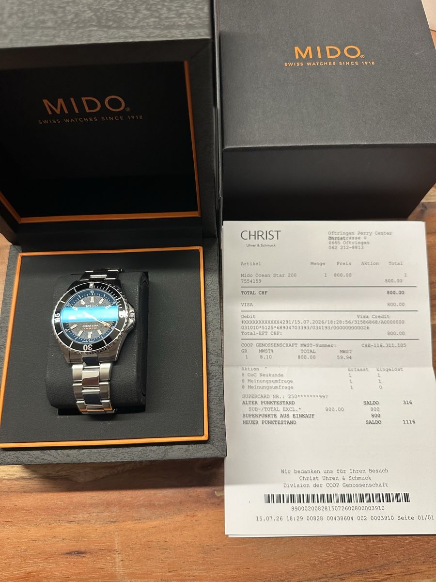 Mido Montres: Mido Ocean Star 200 – Neuf avec emballage d'origine à Rothrist par marcoparata93 1