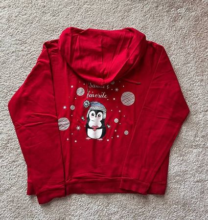 Pull à capuche rouge Taille M