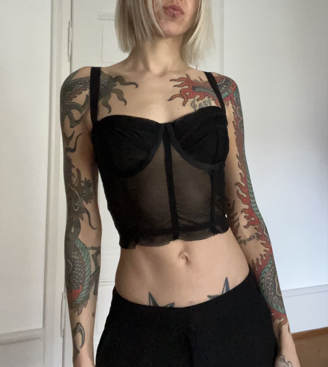 Top: Danielle Guizio Mesh Corset – Usato da Olten venduto da Jasmina91 3