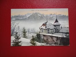 Caux Waadt antike AK Color