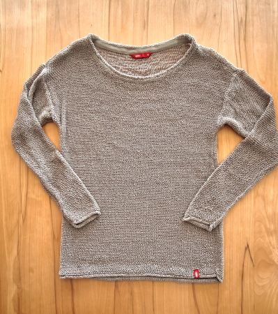 Leichter Garn Pullover, Strick-Pullover, taupe - edc Gr. M