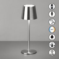 LED Aussen Tischleuchte, Akku 28 cm Höhe