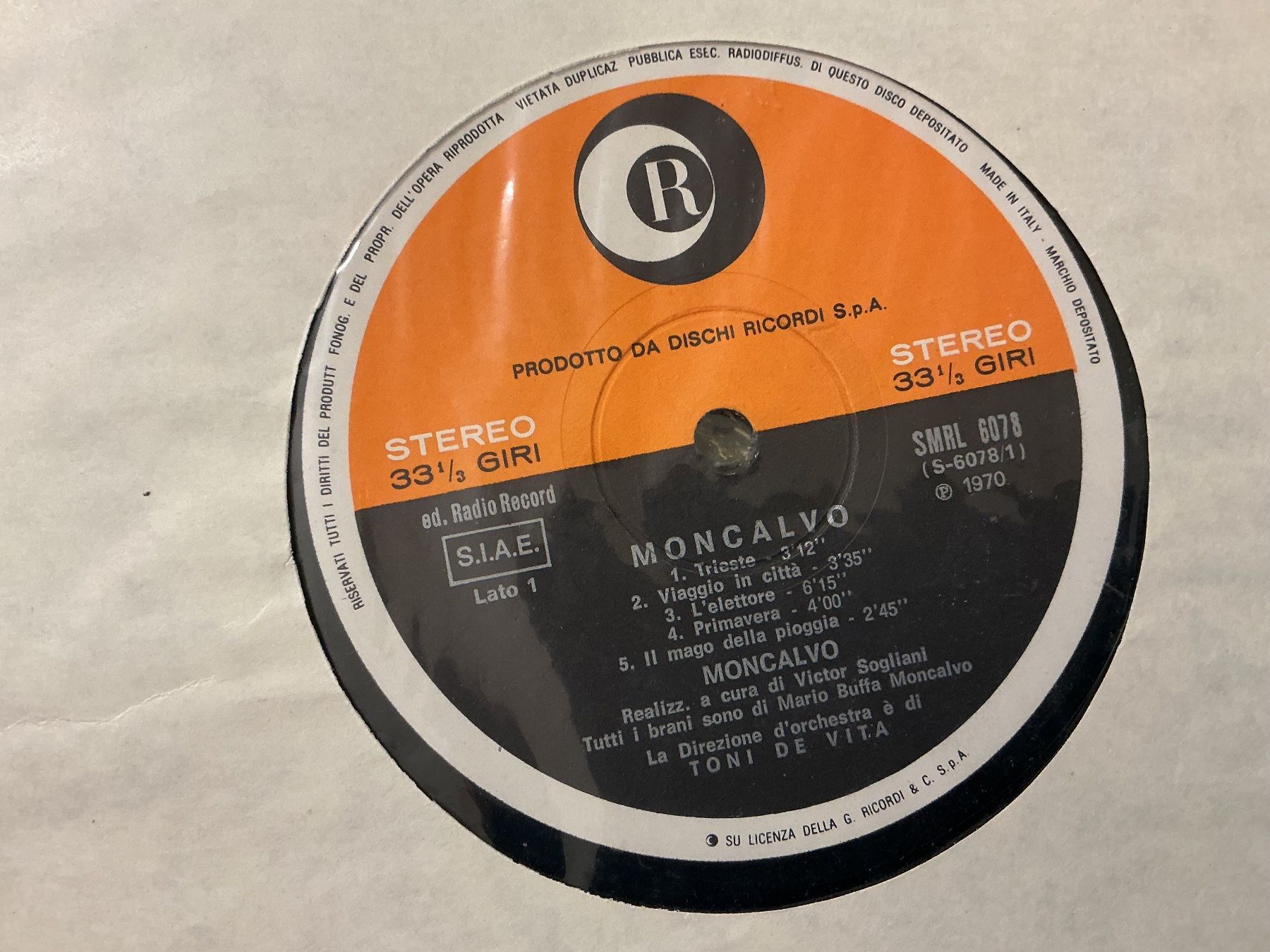 Dischi in vinile: Moncalvo LP Ricordi (SEEM SPLIT) – Usato da Winterthur venduto da Tumko-Vinyl 1