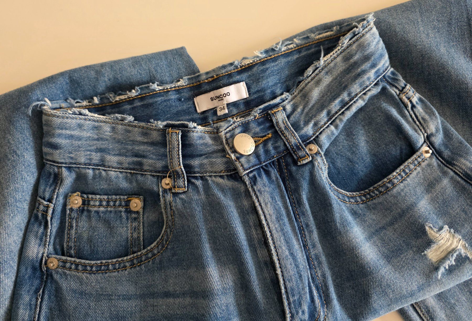 Jeans: Suncoo Jeans Rody Size 34 destroyed denim – Nuovo e nell'imballaggio originale da Münchenstein venduto da kittybox 2