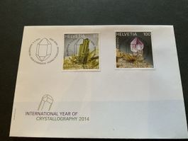 2014 JAHR DER KRISTALLOGRAPHI FDC VOLL EINWANDFREI 
