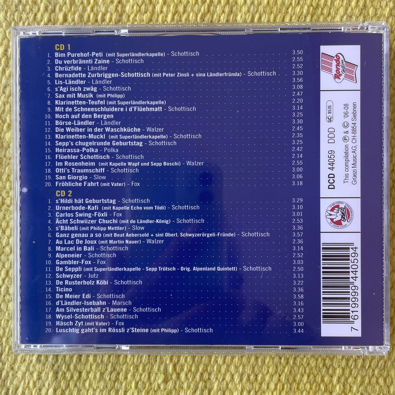 CD: CARLO BRUNNER-2CD 40 LÄNDLER HITS – Usato da Rorschacherberg venduto da CD-Roli 1