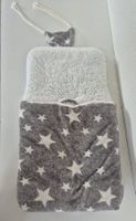 Kuscheliger Winter-Fusssack für Babyschale grau Sterne