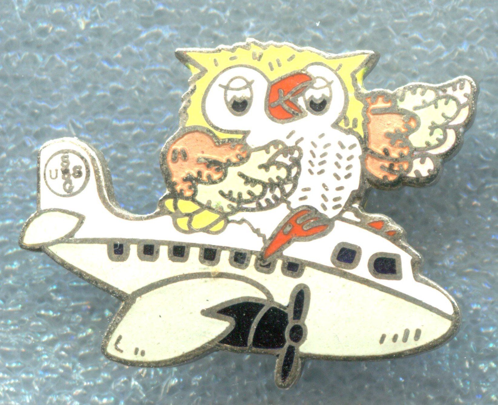 UBS Plaketten & Abzeichen: UBS  Eule  Flugzeug – Gebraucht aus Winterthur von Sammleroase