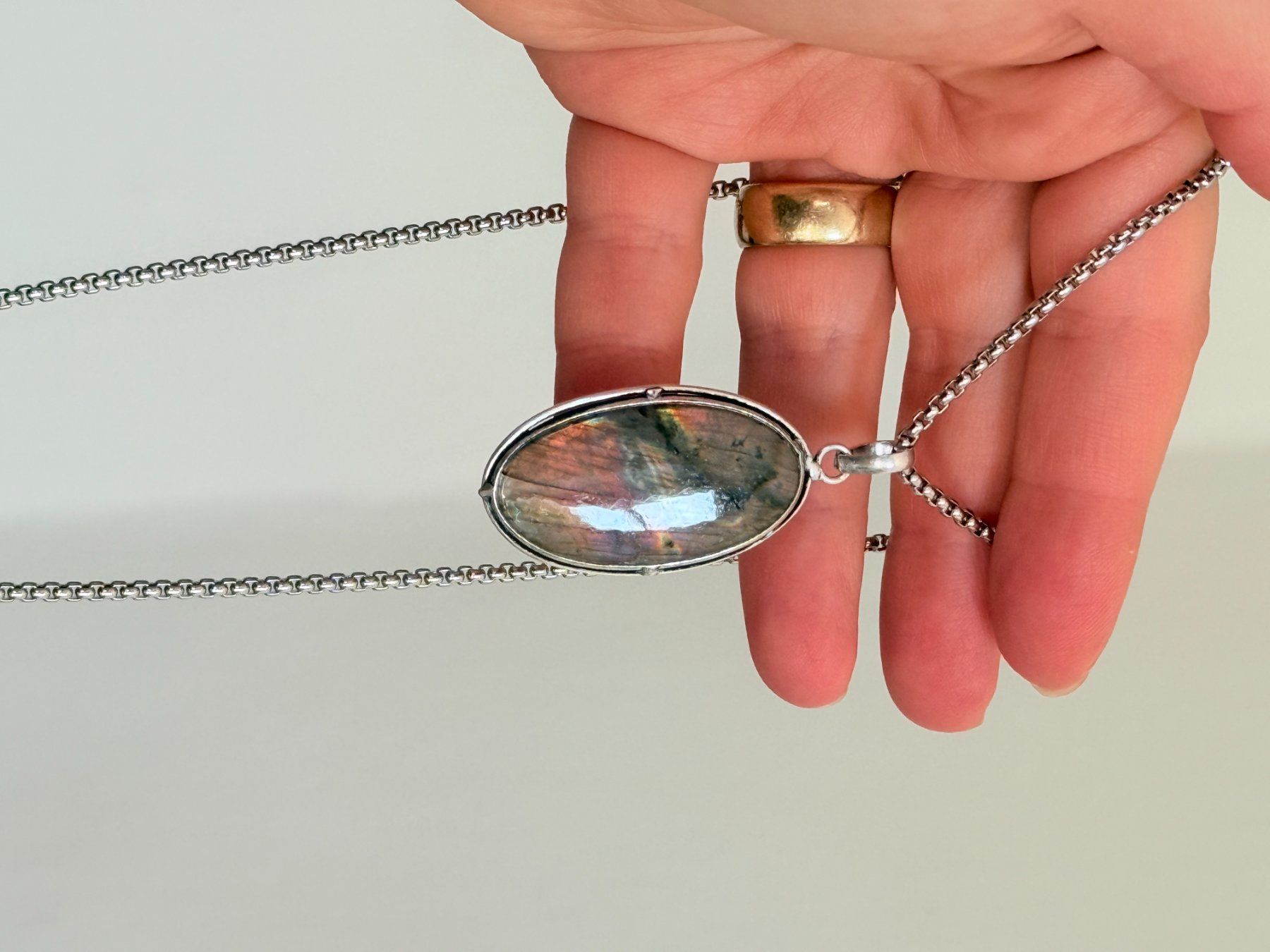 Catenine: Collier avec Labradorite – Nuovo e nell'imballaggio originale da Genève venduto da AWWA 3