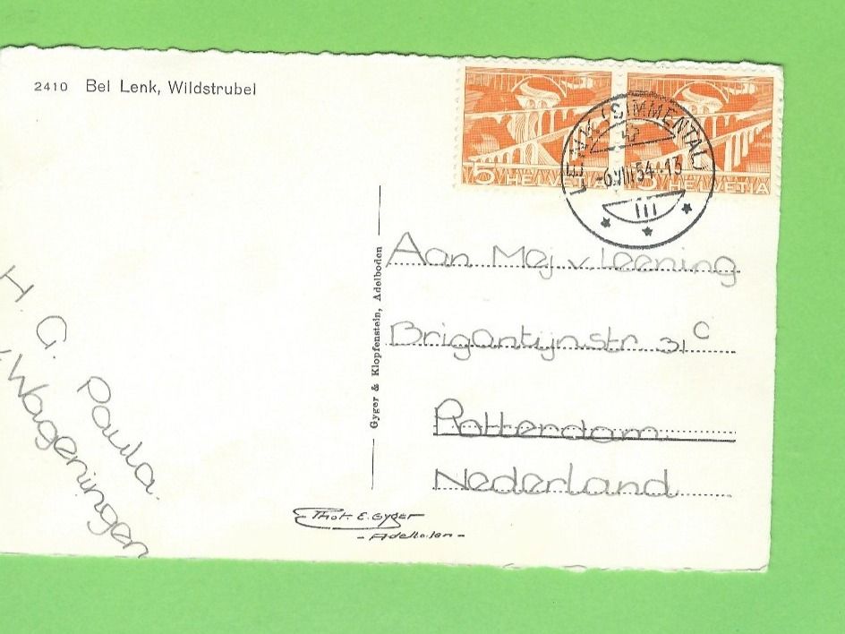 Cartoline postali: Bei Lenk, Wildstrubel – Usato da Zürich venduto da t24_de 1