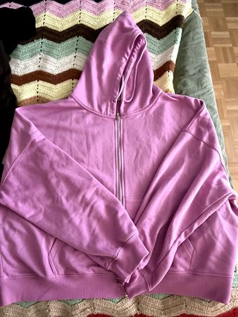 Lila Oversize Kapuzenjacke XL