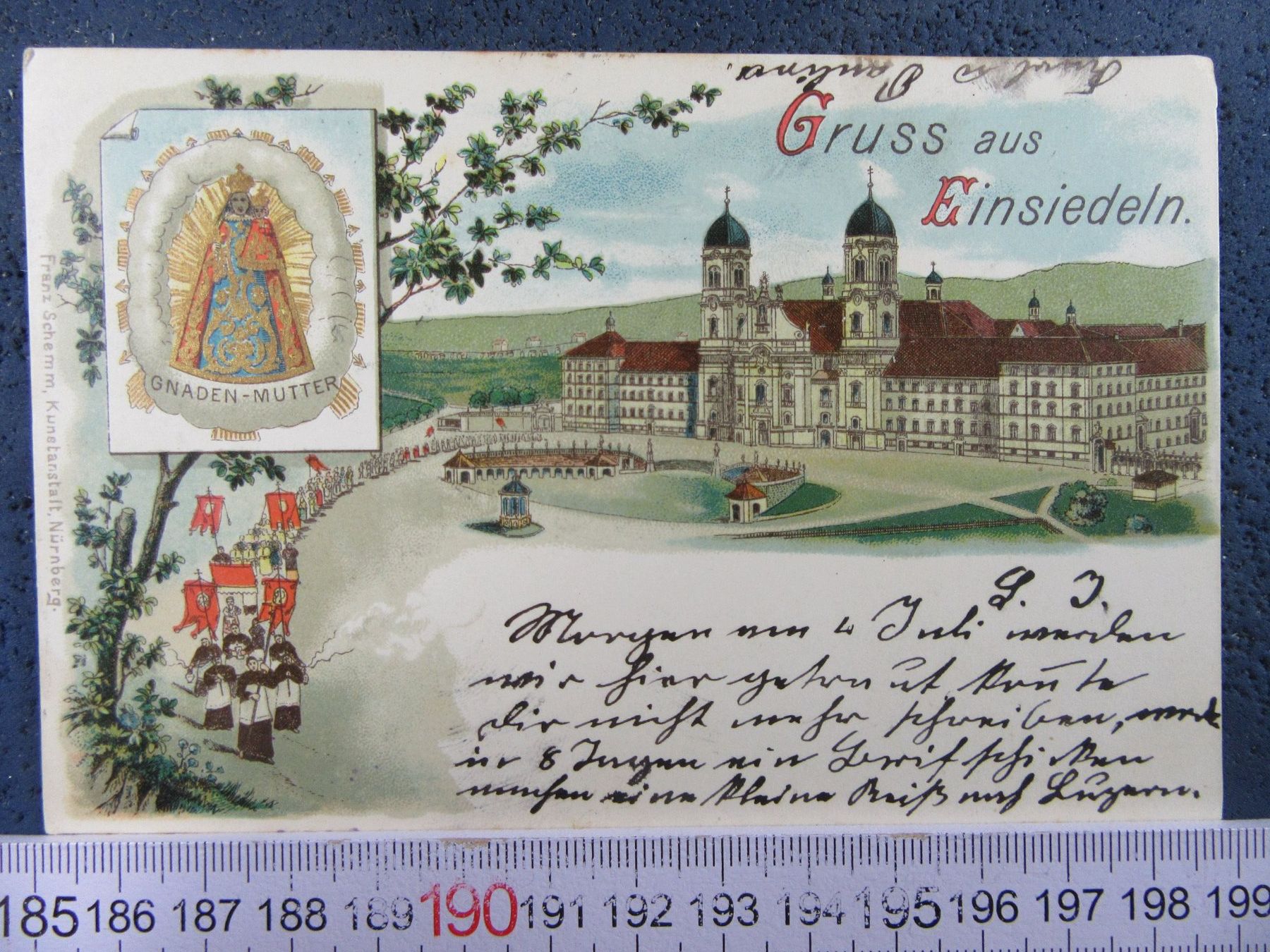Cartoline postali: GRUSS AUS EINSIEDELN SZ AK 1904 – Usato da Ettingen venduto da Hausi4711