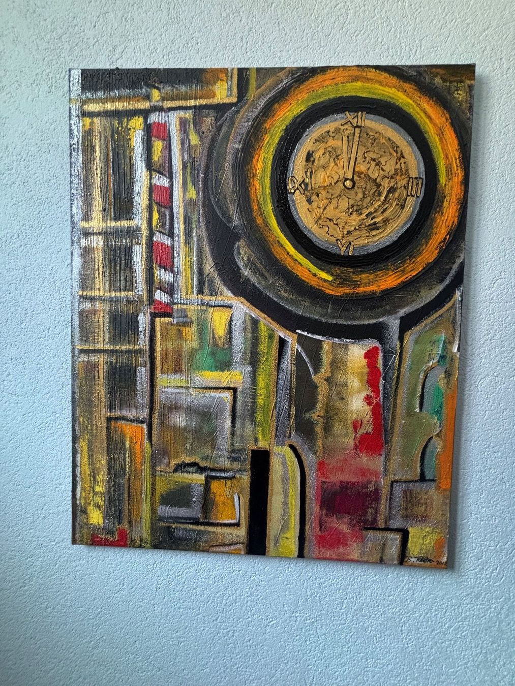 Dipinti: Abstraktes Acrylbild "Zeitgeist" Unikat signiert – Usato da OLTEN venduto da lululoveslemon99 1