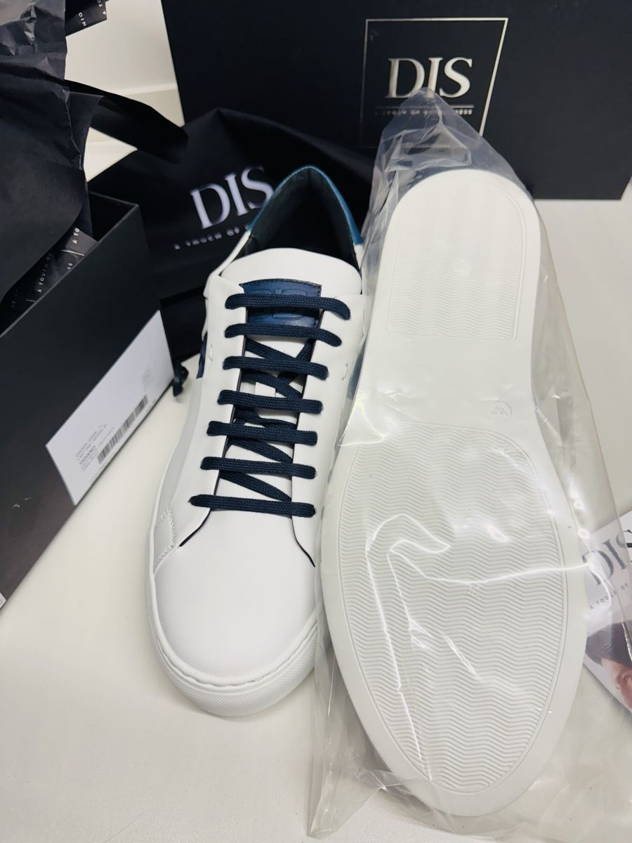 Scarpe da uomo: Baskets DIS blanches/bleu marine T44 neuves – Nuovo e nell'imballaggio originale da Brügg BE venduto da Goob 5
