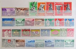 Lot de timbres oblitérés, principalement PRO PATRIA