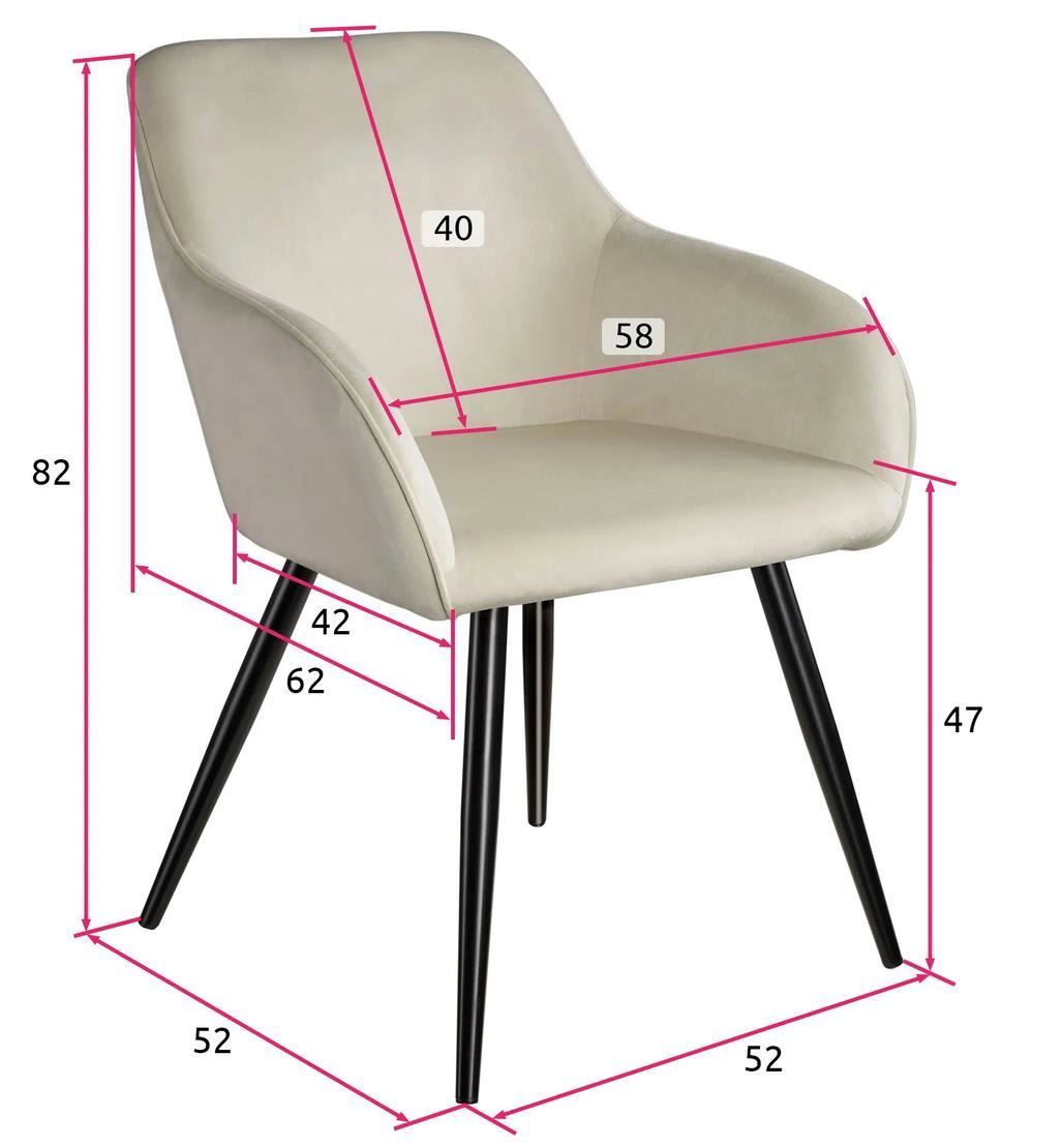 Chaises: 2er Set Stuhl Marilyn Samtoptik creme – Neuf (Voir description) à Steinhausen par Retourenprofis 2