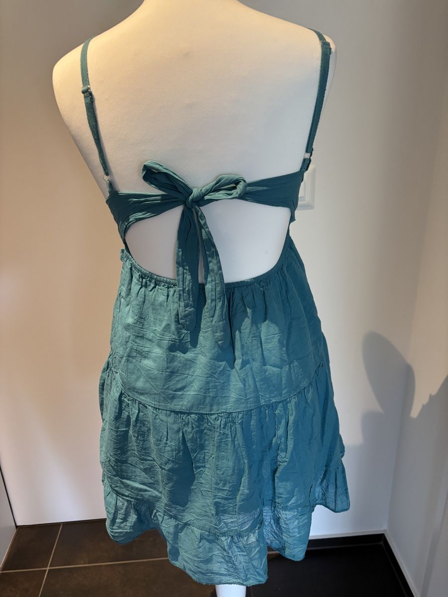 Robes: Kleid Petrol Grösse 36 Baumwolle mit Spitze – D'occasion à Salenstein par Silly...0 3