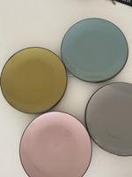 Vintage Pastel Plates large Set of 8