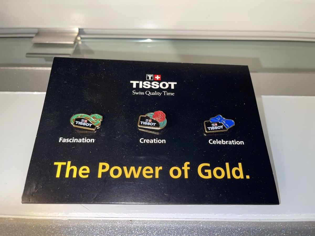 3x Tissot Pins Fascination, Creation, Celebration Gold (Neu (gemäss ...