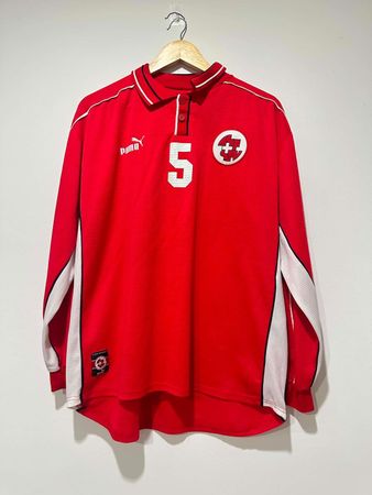 Schweizer Nationalmannschaft Trikot 1999 Langarm XL