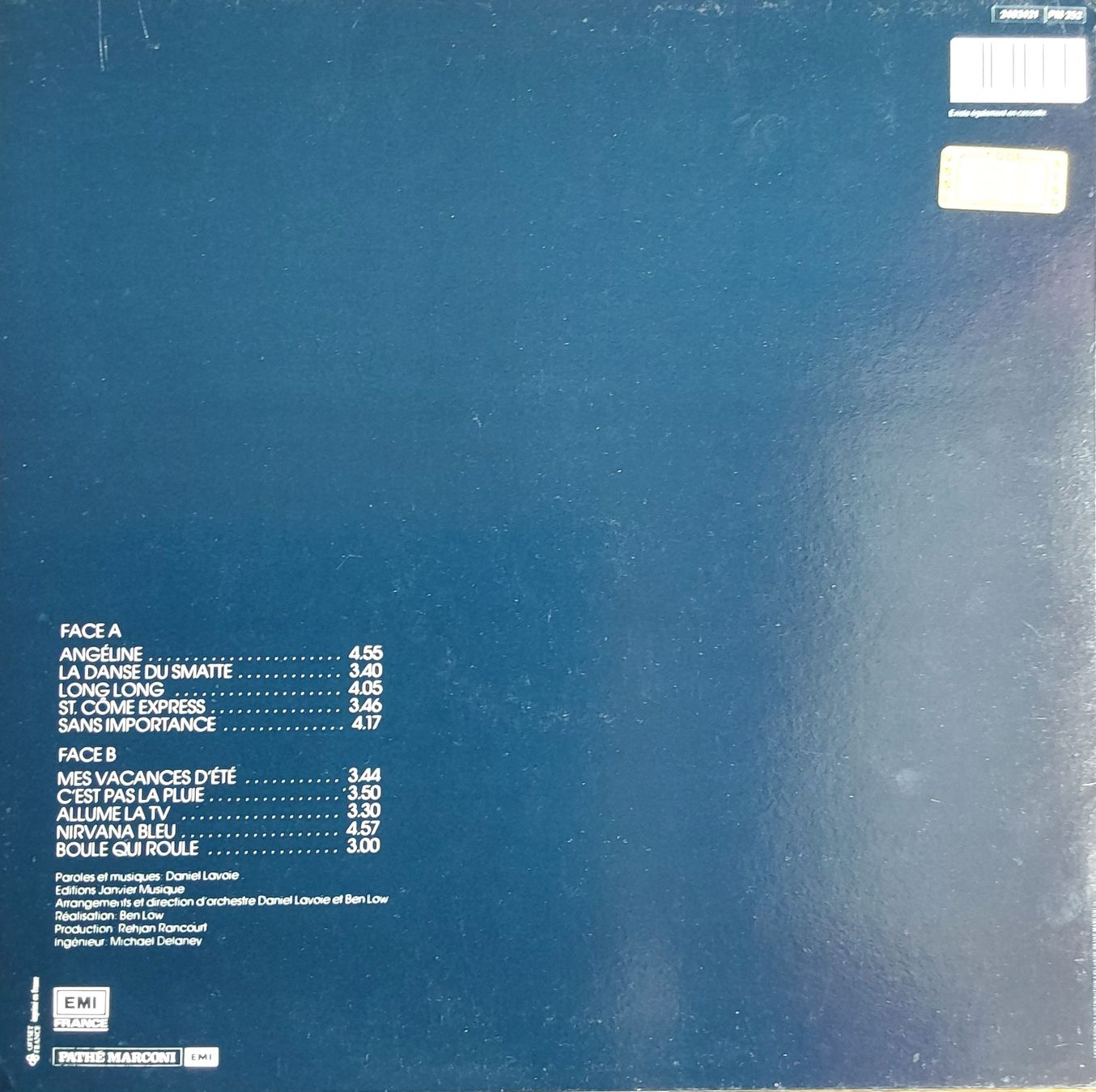 Vinyles: Vinyl LP Daniel Lavoie - Nirvana Bleu - 1985 – D'occasion à Villeret par Fil11 1