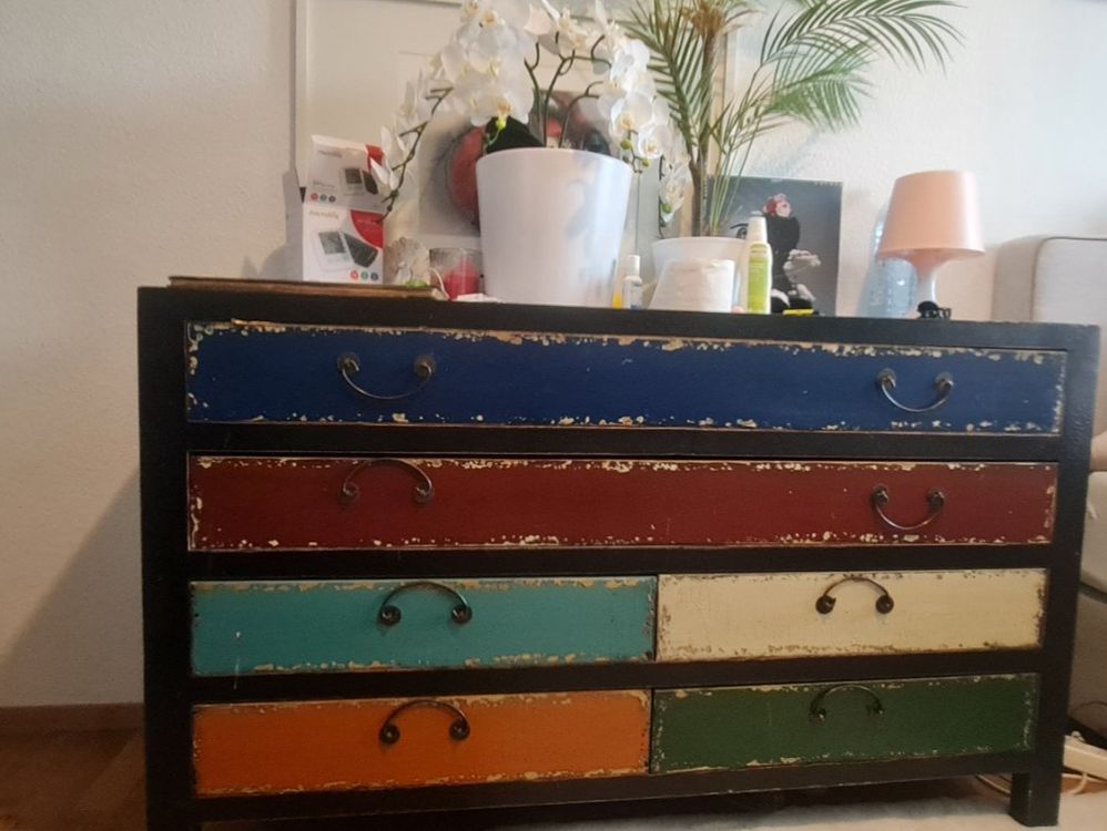 Schne Ausgefallene Bunte Kommode Ebenbild